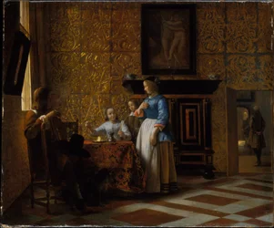 Interieur mit Figuren