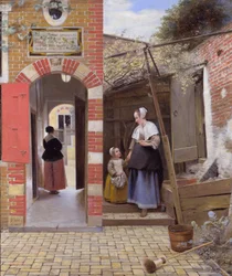 Der Hof eines Hauses in Delft