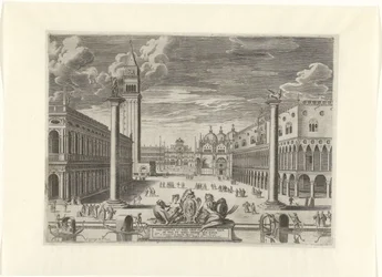 Ansicht der Piazzetta in Venedig, 1585