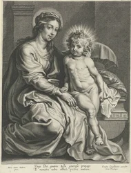 Maria mit Christuskind bei der Wiege