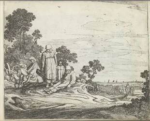 Landschaft mit Reitern