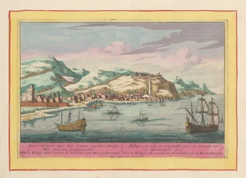 Ansicht der Stadt Málaga am Mittelmeer