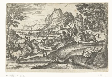 Landschaft mit zwei Reitern