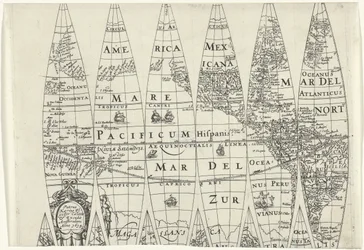 Globensegmente eines Teils der nördlichen Hemisphäre