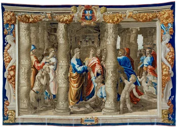 Wandteppich aus dem 17. Jahrhundert, der die Heilung des Lahmen darstellt