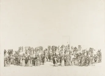 Die Ausstellung im Salon du Louvre im Jahr 1787