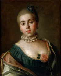 Porträt der Gräfin Anna Golitsyna, Baronin Stroganova, 1759
