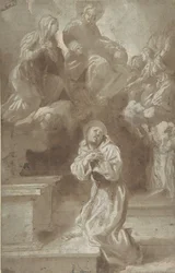 Christus und die Jungfrau erscheinen dem heiligen Franziskus