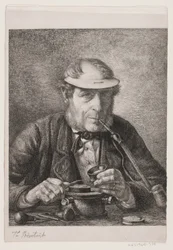 Porträt des Vaters des Künstlers, Medailleur F.C. Krohn