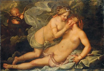 Jupiter in Gestalt Dianas und die Nymphe Kallisto