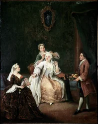 Der Friseur. Gemälde von Pietro Longhi