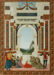 Das Heilungswunder des Heiligen Bernhard, um 1473