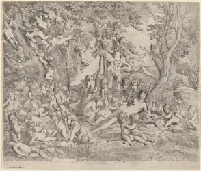 Venus in einem Garten mit Cupidos