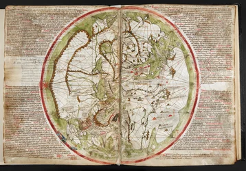 Weltkarte, ca. 1320-25 (Pergament)