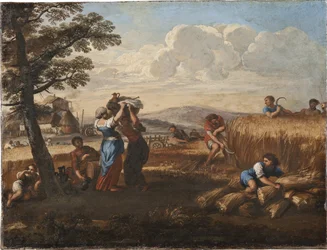 Landschaft mit Ernteszene, von Pietro da Cortona