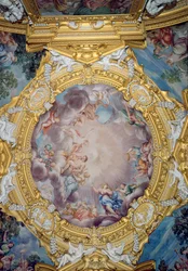 Die Sala di Apollo (Detail der Deckenmalerei mit Cosimo I. de