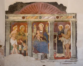 Kirche San Pietro und Paolo, Valvasone, Friaul, Italien (Fresko)