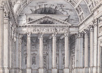 Bühnenbild für die Oper Belisario von Gaetano Donizetti, 1820er
