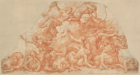 Diana und Apollo schlachten die Kinder von Niobe