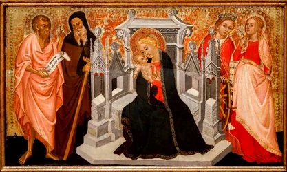 Madonna mit Kind und Heiligen. 15. Jahrhundert
