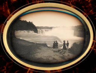 Daguerreotypie der Niagarafälle von Babbitt, ca. 1855