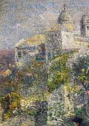 Aprilmorgen in Ligurien oder Oliven in Albaro