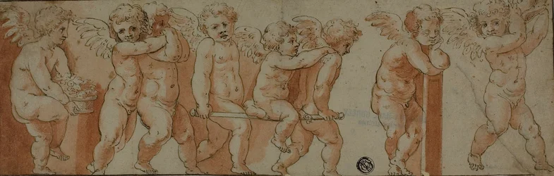 Fries mit acht Putti