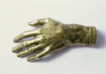 Abguss der linken Hand von Frederic Chopin (1810-49) (Bronze)