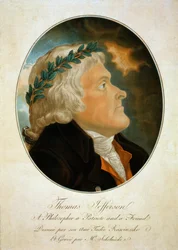 Profilporträt von Thomas Jefferson, ca. 1799