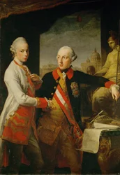 Die Brüder Joseph und Leopold, Söhne von Kaiserin Maria Theresia und Kaiser Franz Stephan von Lothringen