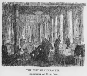 Der britische Charakter, Freude am Clubleben (Litho)