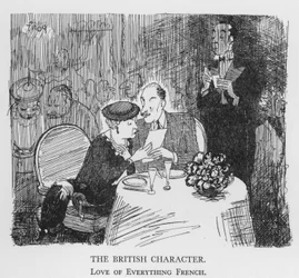 Der britische Charakter, Liebe zu allem Französischen (Lithografie)