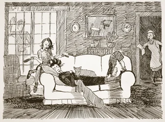 Eine halbe Stunde Ruhe nach dem Essen, Illustration aus 