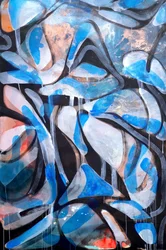 Abstrakter Blauer Fluss
