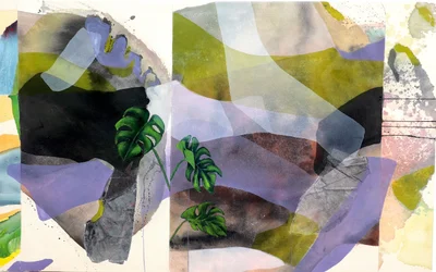 Monstera-Blatt-Abstrakt