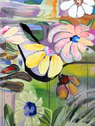 Lebendige Abstrakte Blumen