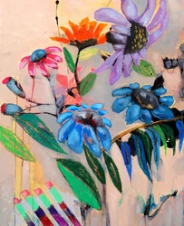Lebendige Abstrakte Blumen