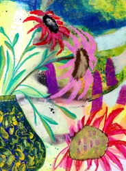 Lebendige Abstrakte Blumen