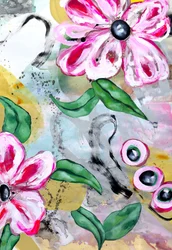 Lebhaftes Blumenabstrakt