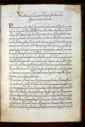 Eine Seite aus einer Geschichte der Wanderungen der Nonnen von Syon, zusammengestellt in Lissabon im frühen 17. Jahrhundert