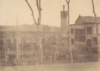 Palast des Schahs, Respektbezeugung gegenüber dem Schah, Fete de Salam, Teheran, Iran, 1840er-60er Jahre