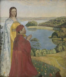 Dante und Beatrice im Paradies
