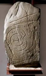Iberische Stele des Solana de Cabanas Kriegers. 8.-6. Jahrhundert v. Chr.