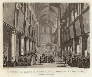 Segnung der Fahnen durch die Pariser Nationalgarde