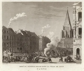Der Tod von General Dillon in der Ville de Lille