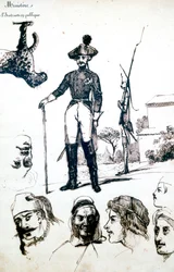 Studie, Eine Soldatenrüstung, ca. 1823-1870