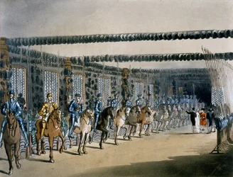 Der Pferderüstungsturm, Druck von R. Ackerman, 1809