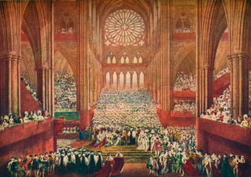 Die Krönung von König Georg IV. in der Westminster Abbey, London, 1821 1906
