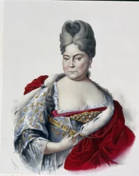 Porträt der Großherzogin Natalya Alexeevna von Russland (1673-1716), Schwester von Zar Peter dem Großen