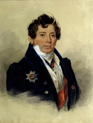 Porträt von Alexander Turgenev (1784-1846), Historiker und russischer Staatsmann. Lithographie von Pyotr Fyodorovich Sokolov (1791-1848) 1816 Puschkin-Museum, Sankt Petersburg